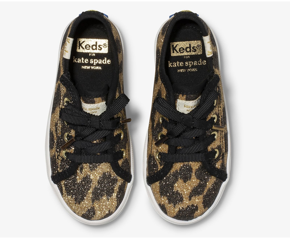 Zapatillas Keds Niños Leopardo - Kate Spade New York Kickstart Jr. Glitter Leopard - 270-KWIZOX